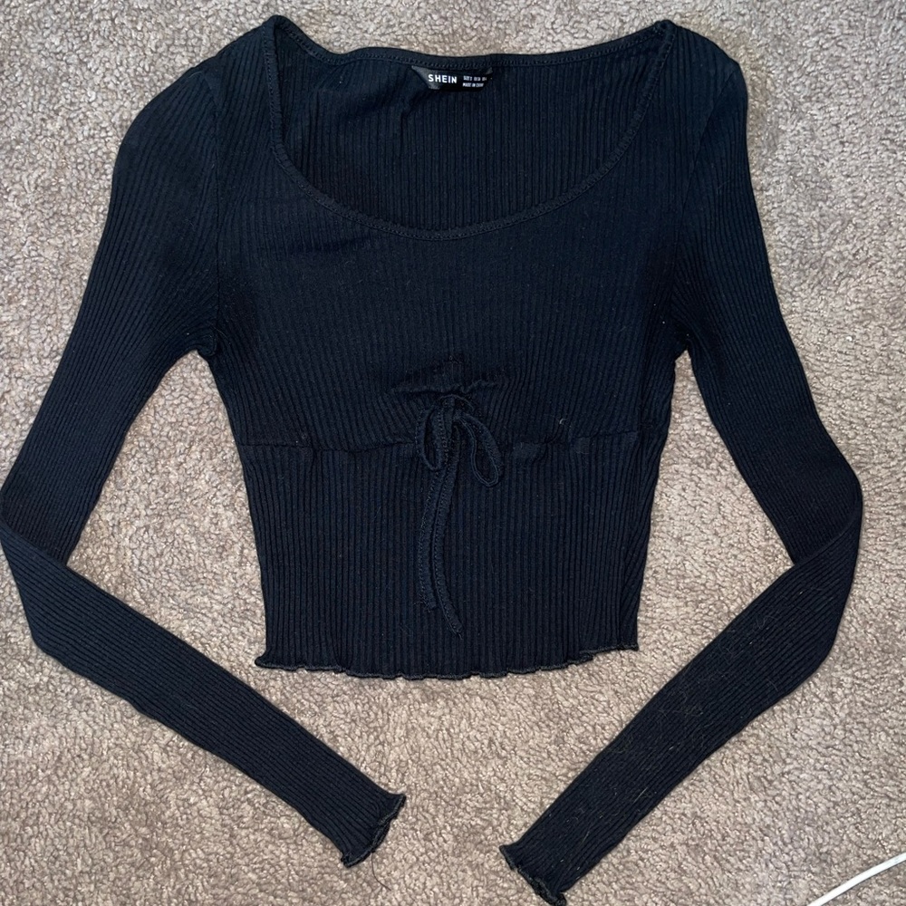 Black Crop Shein Top